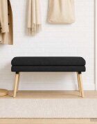 vidaXL Двойно легло Черно 110 x 40 x 47 см Текстил