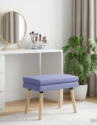 vidaXL Двойно легло Дънково син 60 x 40 x 46 см Текстил