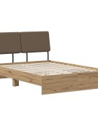 vidaXL Двойно легло с табла Дъб Артизан и таупе 150 x 200 cm