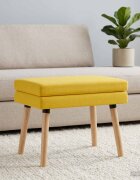 vidaXL Двойно легло Светло жълто 60 x 40 x 46 см Текстил