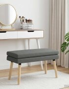 vidaXL Двойно легло Тъмносиво 80 x 40 x 47 см Текстил