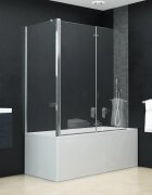 vidaXL Двойно сгъваема душ кабина ESG 120x68x130 см