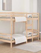 vidaXL Двуетажно легло без матрак 90x190 cm Масивна дървесина Бор