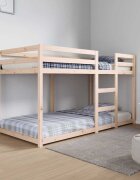 vidaXL Двуетажно легло без матрак 90x190 cm Масивна дървесина Бор