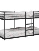 vidaXL Двуетажно легло без матрак Черно 75x190 cm Стомана