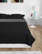 vidaXL Двулицева ватирана завивка 230 x 260 cм сиво и черно