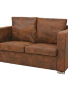vidaXL Двуместен диван 137x73x82 см изкуствен велур