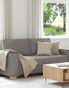 vidaXL Двуместен диван бежов 180x78x84 см плат