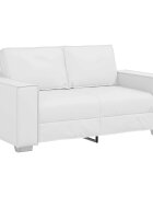 vidaXL Двуместен диван Бял 160 cm Изкуствена