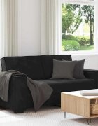 vidaXL Двуместен диван черен 180x78x84 см кадифе