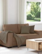 vidaXL Двуместен диван кафяв 160x77x82 см плат