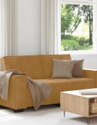 vidaXL Двуместен диван кафяв 180x78x84 см кадифе