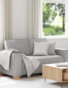vidaXL Двуместен диван облачно сив 160x78x84 см плат