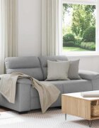 vidaXL Двуместен диван облачно сив 160x81x84 см плат