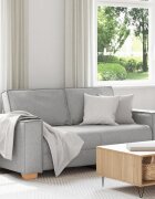 vidaXL Двуместен диван облачно сив 180x78x84 см плат