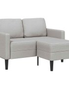 vidaXL Двуместен диван с шезлонг в L-образна форма 125 cm плат