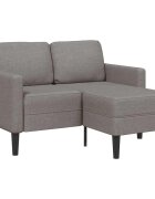 vidaXL Двуместен диван с шезлонг във формата на буквата L 125 cm плат