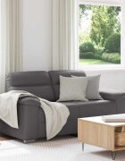 vidaXL Двуместен диван сив 160x81x84 см изкуствена кожа