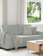 vidaXL Двуместен диван светло сив 180x78x84 см кадифе