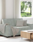 vidaXL Двуместен диван светлосив 160x78x84 см кадифе
