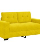 vidaXL Двуместен диван Жълто 160 cm Кадифе