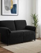 vidaXL Двуместна софа Черно 158 x 83 x 95 см Кадифе