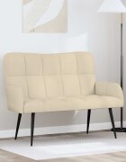 vidaXL Двуместна софа Кремаво 115 x 61 x 87 см Текстил