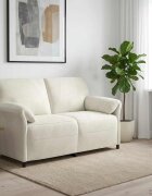 vidaXL Двуместна софа Кремаво 158 x 83 x 95 см Кадифе