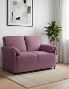vidaXL Двуместна софа Лилаво 138 x 83 x 95 см Кадифе