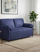 vidaXL Двуместна софа Полицейско синьо 158 x 83 x 95 см Кадифе