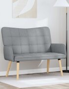 vidaXL Двуместна софа Светлосиво 115 x 61 x 87 см Текстил