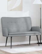 vidaXL Двуместна софа Светлосиво 115 x 61 x 87 см Текстил