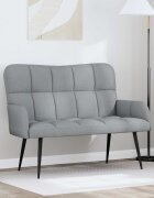vidaXL Двуместна софа Светлосиво 115 x 61 x 87 см Текстил