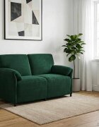 vidaXL Двуместна софа Тъмнозелено 158 x 83 x 95 см Кадифе