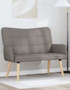 vidaXL Двуместна софа Таупе 115 x 61 x 87 см Текстил