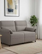 vidaXL Двуместна софа Таупе 138 x 83 x 95 см