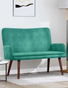 vidaXL Двуместна софа Тюркоаз 115 x 61 x 87 см Кадифе