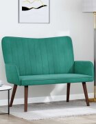 vidaXL Двуместна софа Тюркоаз 115 x 61 x 87 см Кадифе