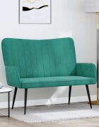 vidaXL Двуместна софа Тюркоаз 115 x 61 x 87 см Кадифе