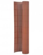 vidaXL Двустранна градинска ограда 110x300 см кафява