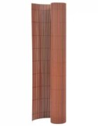 vidaXL Двустранна градинска ограда 110x400 см кафява