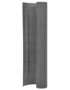 vidaXL Двустранна градинска ограда 90x400 см сива