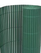vidaXL Двустранна градинска ограда PVC 90x500 см зелена