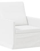 vidaXL Единичен диван Бяло 70 x 81 x 82 см Текстил