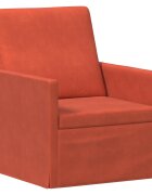 vidaXL Единичен диван Червено оранжево 70 x 81 x 82 см Кордюрова тъкан