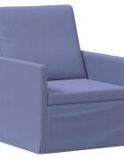 vidaXL Единичен диван Дънково син 70 x 81 x 82 см Текстил