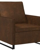 vidaXL Единичен диван Кафяво 70 x 81 x 82 см Изкуствен велур