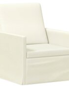 vidaXL Единичен диван Кремаво 70 x 81 x 82 см Кордюрова тъкан