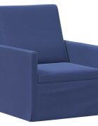 vidaXL Единичен диван Полицейско синьо 70 x 81 x 82 см Кадифе