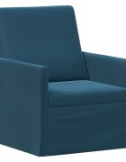 vidaXL Единичен диван Синьо 70 x 81 x 82 см Кадифе